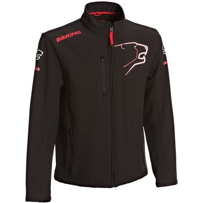 BERING Veste Softshell - Noir / Blanc / Rouge