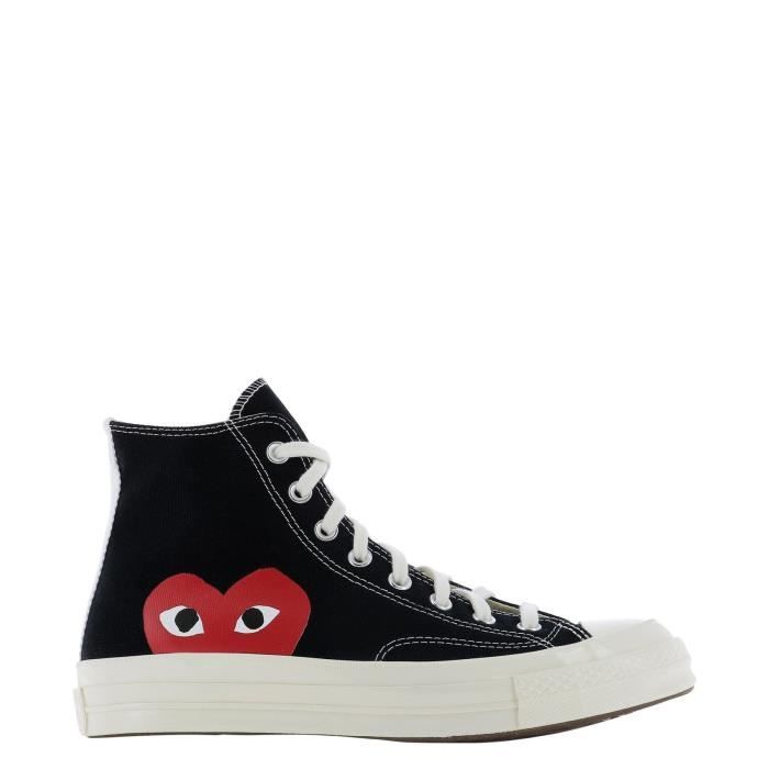 COMME DES GARÇONS PLAY HOMME P1K1121BLACK NOIR AUTRES MATÉRIAUX BASKETS