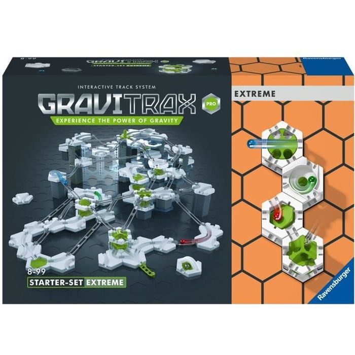 GraviTrax PRO Starter Set Extreme - Jeu de construction STEM - Circuit de billes créatif - Ravensburger - 194 pièces - dès 8 ans