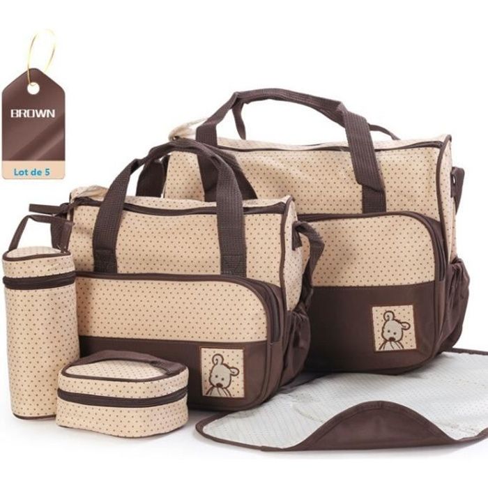5pcs Sac à Main Langer Bébé Maman pour Promenade V