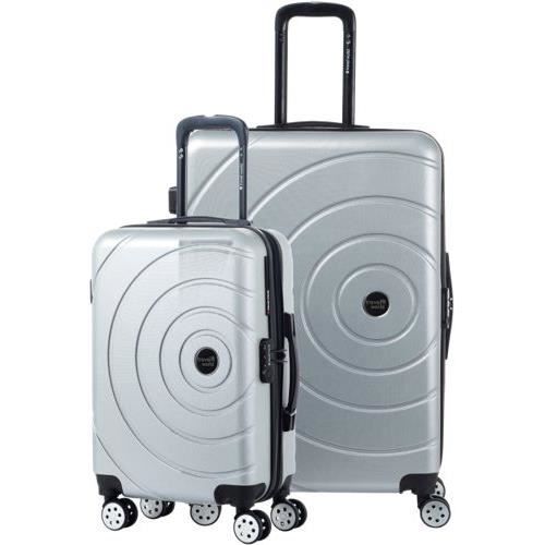 TRAVEL WORLD Ensemble de 2 valises 55/75cm Argent