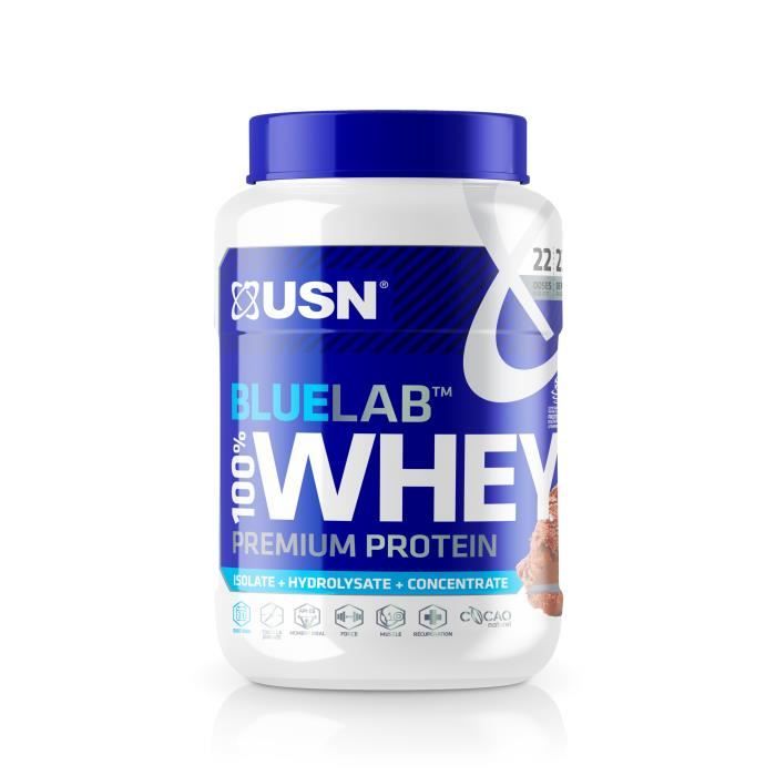 USN Blue Lab Whey Chocolat USNUB01 - Bleu et blanc - 750 g
