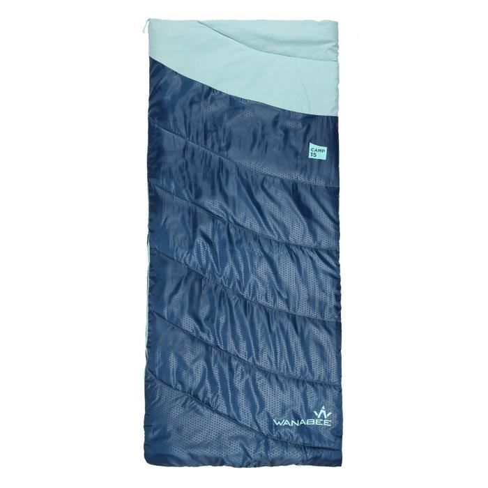 WANABEE Sac de couchage Camp 15 - Bleu Marine