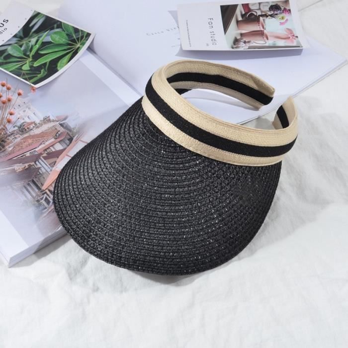 4 -Chapeaux pour femmes simples, casquette de carte, chapeau de soleil, visière de couleur unie, mode, respirant, chapeau de soleil