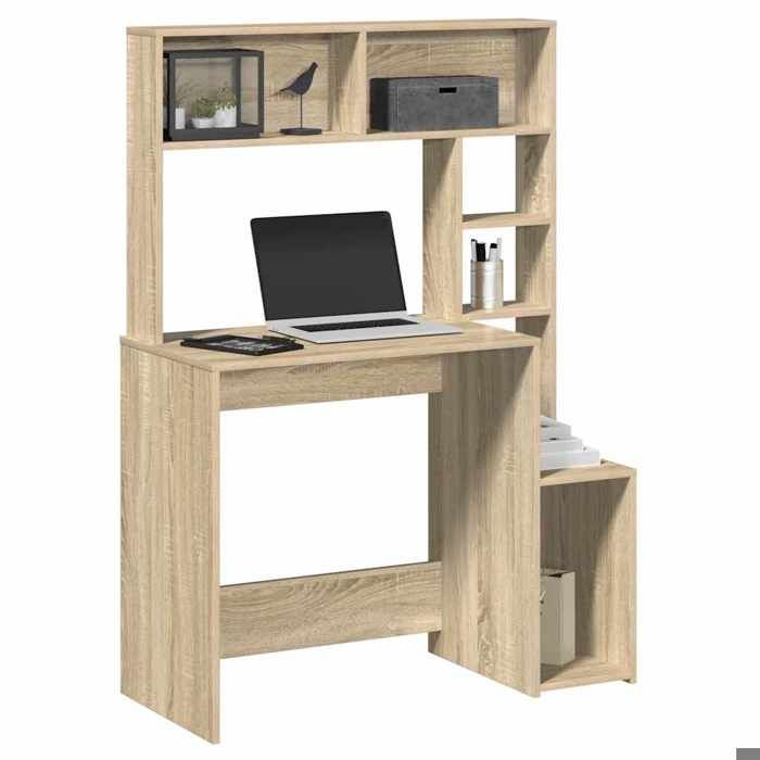 vidaXL Bureau avec étagères chêne sonoma 100x45x140 cm 860438