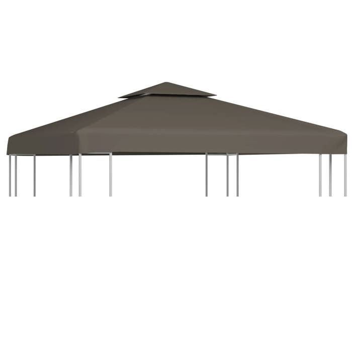 SALE 2025Toile de rechange VIDAXL - Toile supérieure de belvédère 2 niveaux 310 g-m² 3x3 m Taupe chill776055