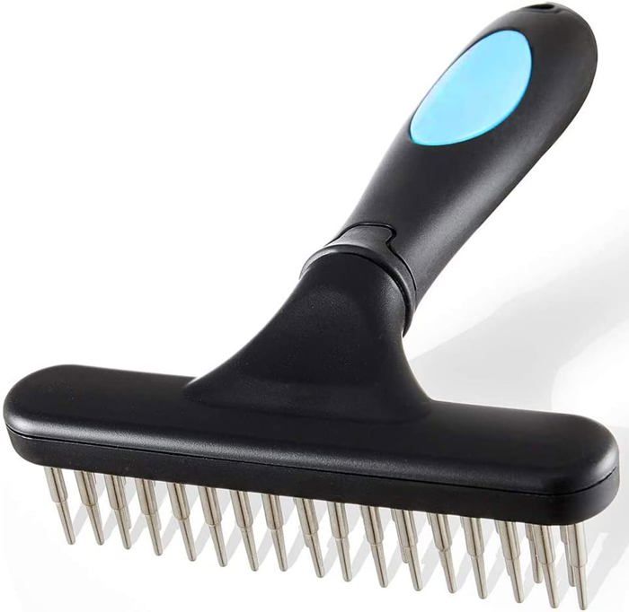 Comparer les prix de Brosse de toilettage pour animaux de compagnie, râteau à double rangée pour chien, râteau démêlant pour chien, brosse à cheveux, ba