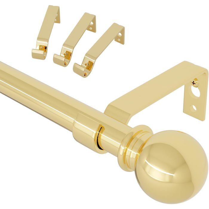 Tringle à Rideaux Extensible 71-347cm Acier Inoxydable - Blanc Mat Avec Supports Et Anneaux