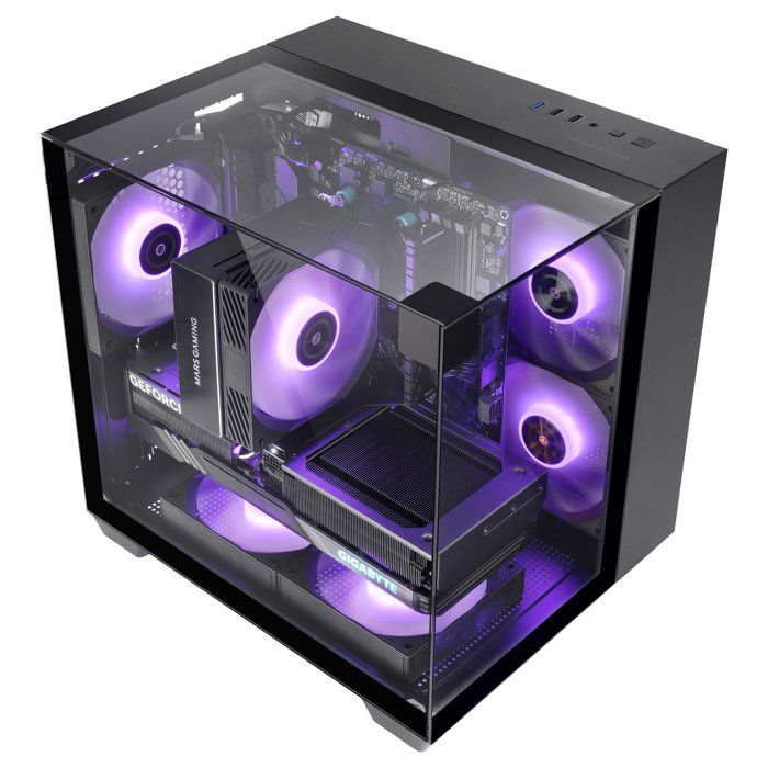 Boîtier Gaming – Mars Gaming – MC-VISIONM – MicroATX – Triple Verre Trempé – Refroidissement Liquide 240mm