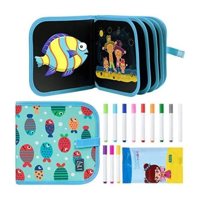 Livre de Coloriage Effaable pour EnfantsLivre Effacable Doodle avec 12 Stylos Effaables Colors LIVRE DE COLORIAGE - Jeux - Jouets
