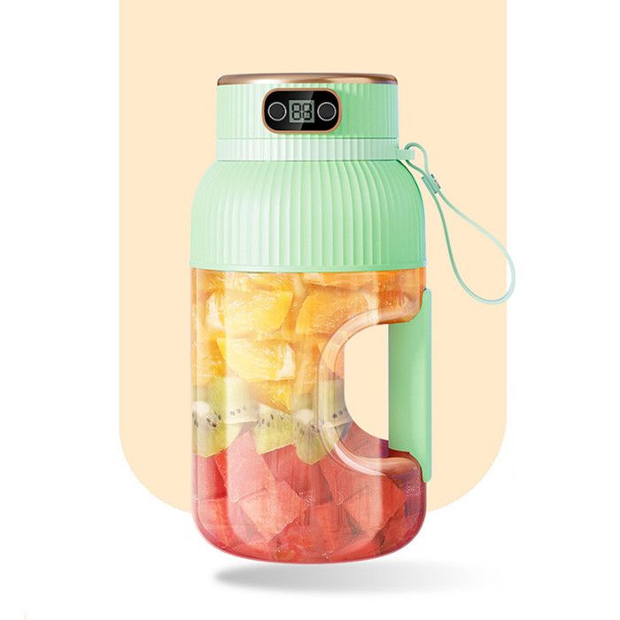 Extracteur de jus portatif - ULISEM - Grande capacité - Rechargeable - Poignée antidérapante - Nettoyage à un bouton - Ulisem