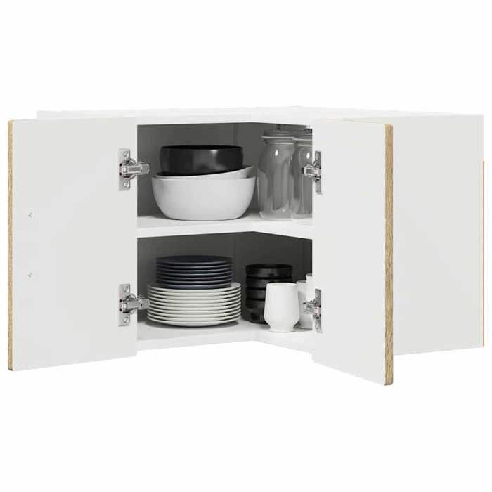Meuble mural de cuisine - vidaXL - Chêne Sonoma - 57x57x40 cm - Bois dingénierie - 2 étagères - 2 portes