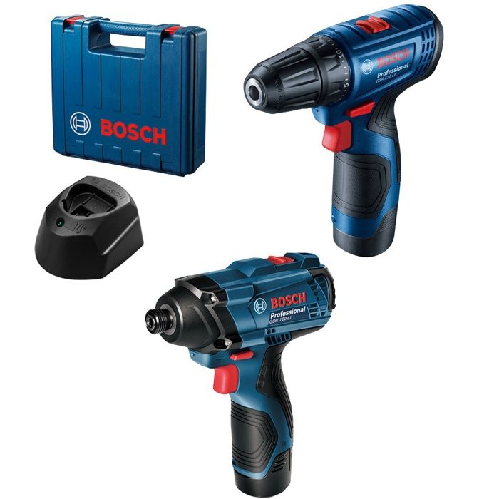 Ensemble perceuse visseuse sans fil Bosch GSR 120 LI GDR 120 LI 12 V Couple max 100 Nm 2 vitesses