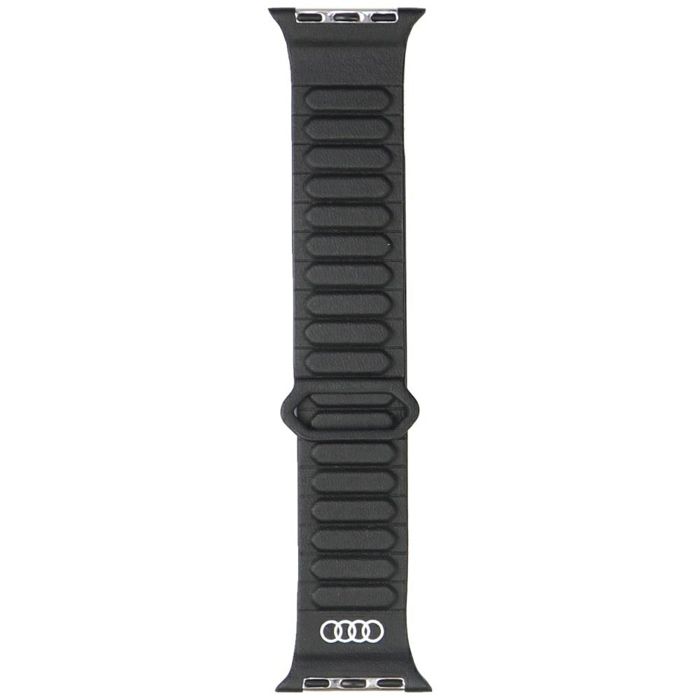 Bracelet Apple Watch 40 mm en cuir synthétique avec logo Audi et aimant noir ]