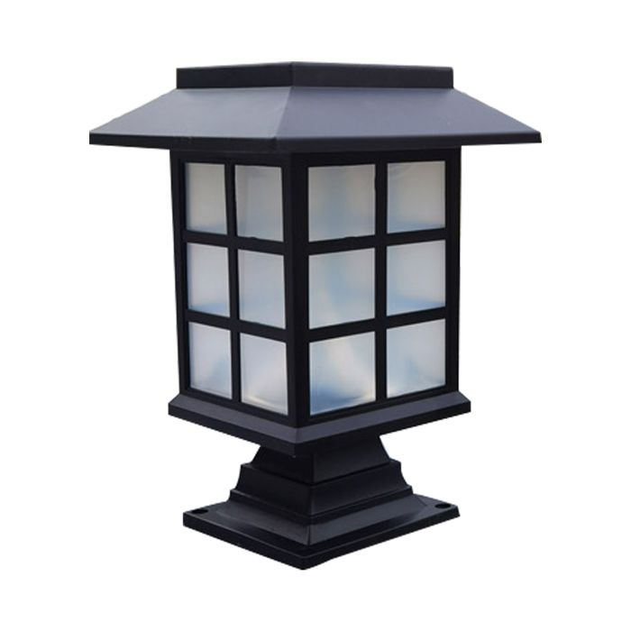 Lumière solaire colonne lampe solaire extérieur lampe 6led - Roame - 1.2v 600mah nickel métal hydrure batterie 135x83x190mm lumièr