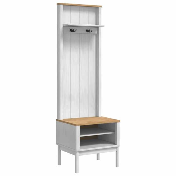 NEW Meuble de couloir avec étagère FLORO Blanc 50 x 40 x 158 cm Banc couloir_52828