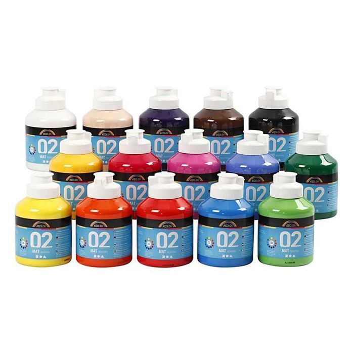 Peinture Acrylique Mate À Base D'eau, De Bonne Qualité, Tout Usage.  Couleurs Miscibles. Nettoyer Les Brosses À L'eau Tiède. Réf - Cdiscount  Beaux-Arts Et Loisirs Créatifs