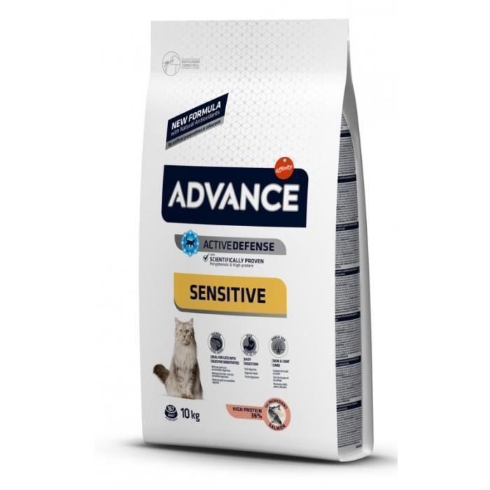 Aliment - Advance - Chat Adulte 1-10 ans - Sensitive Digestion - Saumon - 10kg