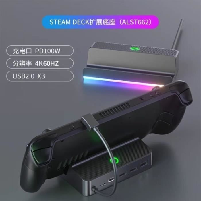 Station d'accueil Steam Deck pour Steam Deck/OLED, concentrateur USB C