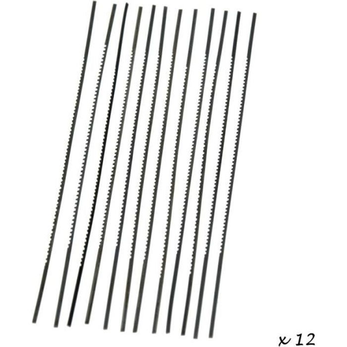 Lot de 12 lames pour scie à chantourner, épaisseur 6,