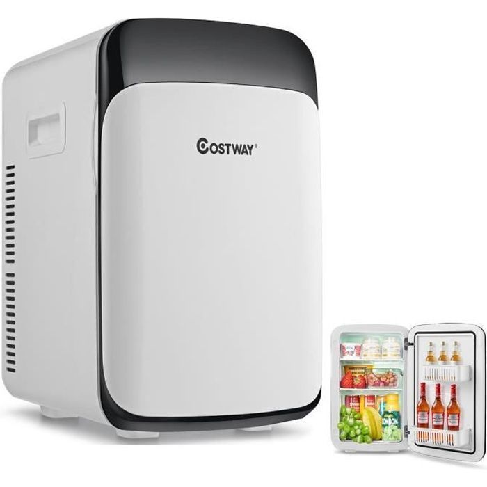 Mini R&eacute;frig&eacute;rateur 15L 2 en 1 Mini Frigo Portable Fonction de Refroidissement et de Chauffage A++