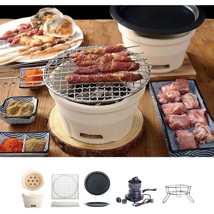 Barbecue Table Charbon Bois Japonais - Mini Grill Portable | Pour Camping, Fête, Pique-nique