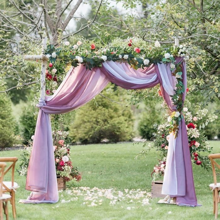 Rideaux En Tulle Transparent Pour Arche De Mariage, Rideaux De Plafond