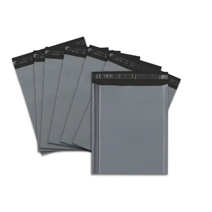 Sacs D'expédition Postaux En Plastique Gris - Adhésif Auto-scellant - 55-60 Microns - Recyclé - Lot