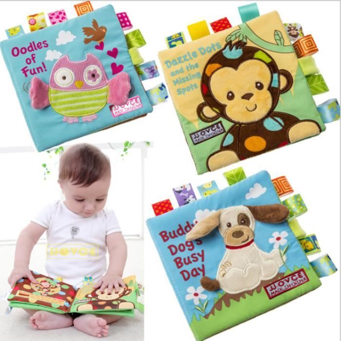 4 Livres D Eveil Bebe En Tissu De Broderie Animale Jouets D Eveil Pour Enfants Incassable Cdiscount Librairie