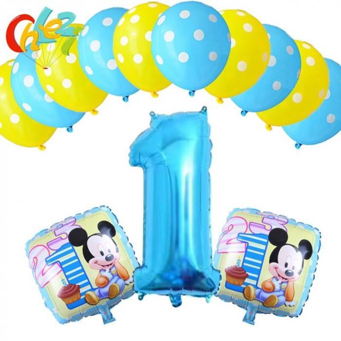 Version 1 Pieces Garcon Bleu Ballons D Anniversaire Mickey Souris Decorations De Fete Numero Ans Bebe Douche Helium Dot Latex Achat Vente Ballon Decoratif Soldes Des Le 15 Juillet Cdiscount