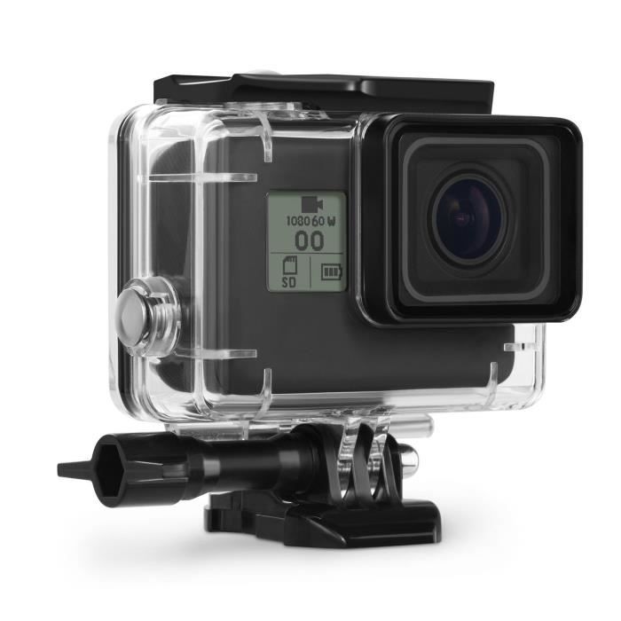 Boîtier étanche 60 M Pour GoPro Hero 9 Black - Coque Protection Plongée + 3 Filtres De Correction Couleur (rouge, Violet, Rose) - Compatible Accessoires GoPro - 6