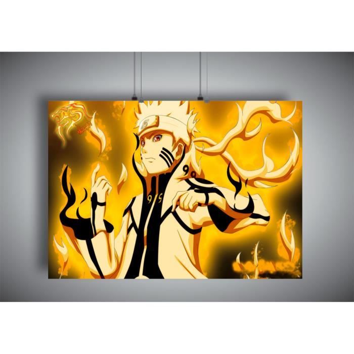 Poster Naruto Kyuubi Mode Anime Manga Wall Art A4 21x29 7cm