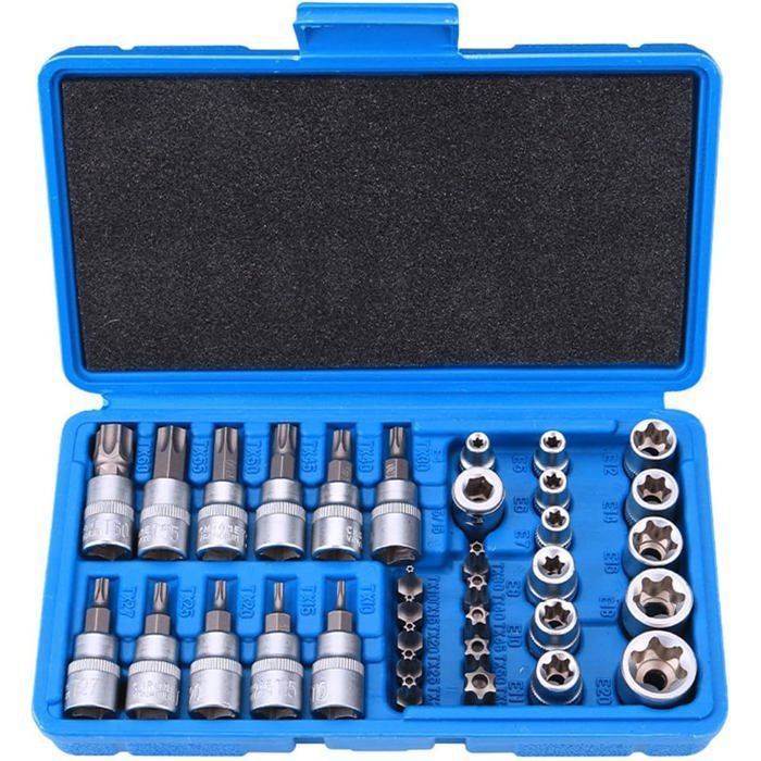 Douille T30 Pour Embout Torx 3/8" - Lot De 4 Pièces En Acier S2, Longueur 48mm | QUARKZMAN