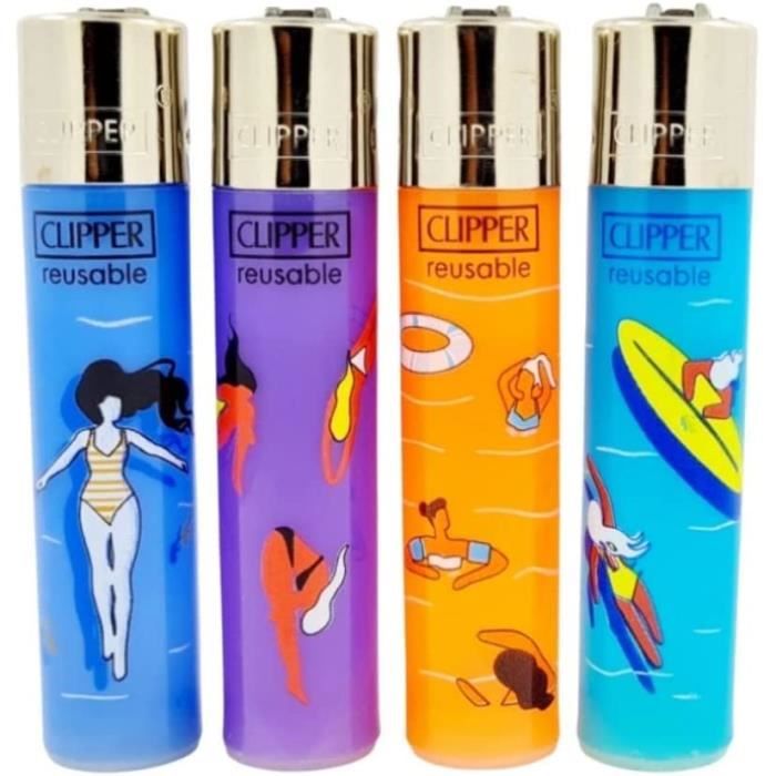 Lot de 4 briquets réutilisables Clipper - Victory goal