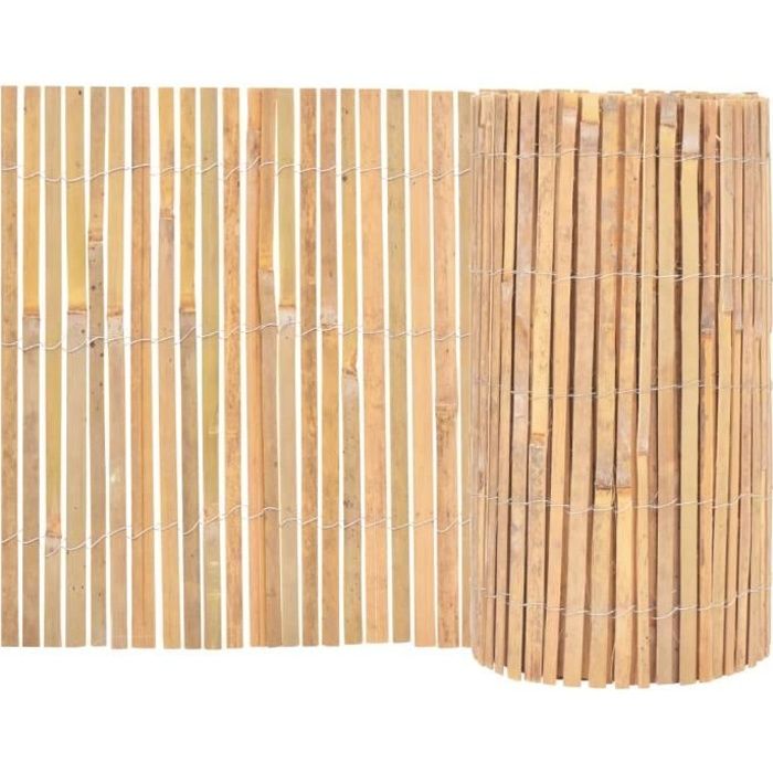 •4343FR Clôture en bambou Canisse en bambou brise-vueClôture GrillagePanneau de clôture Jardin Volière 1000 x 50 cm
