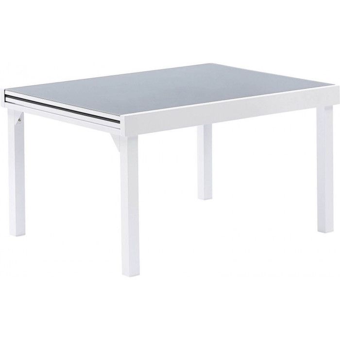 Table de jardin Modulo T 6/10 Full Verre Blanc Wilsa Garden Table de jardin Modulo T 6/10 Full Verre Blanc Wilsa Garden