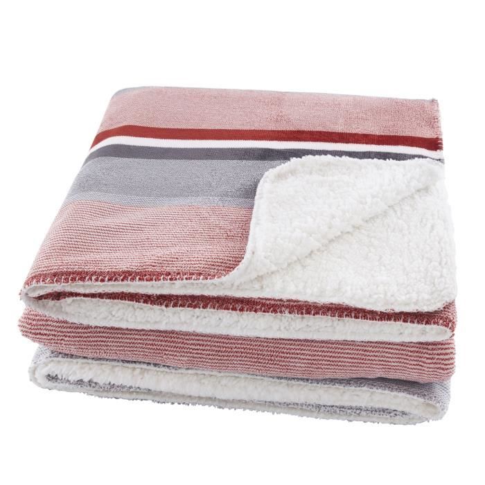 A-Express Chaude Beige 200cm x 240cm Doux Confortable Teddy Sherpa Couverture Polaire Throw Plaid