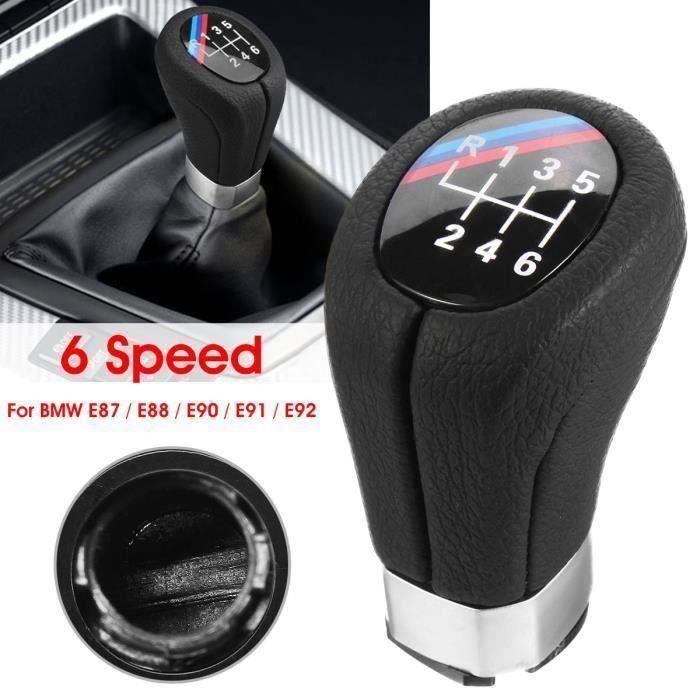 L&P A277-1 Pommeau De Levier De Vitesse En Cuir Perforé Noir 6 Vitesses - Foto 4