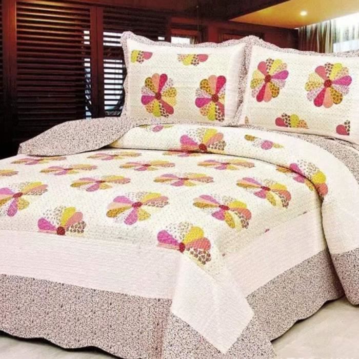Grand Couvre-lit 2 Personnes 300x270 Cm – Blanc Tout Doux – Polyester – R.SHARE
