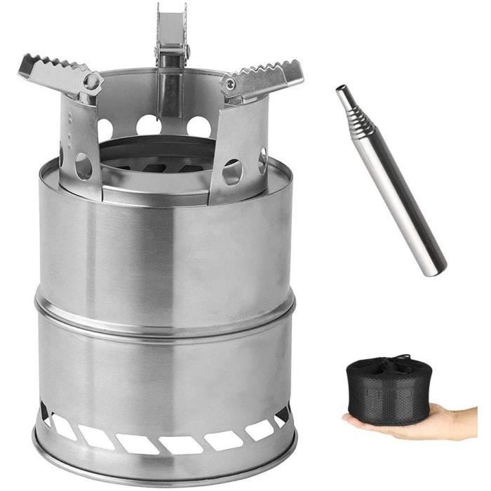 Réchaud à Bois Portable Et Kit Complet De Cuisine - Vivre Dans La Nature