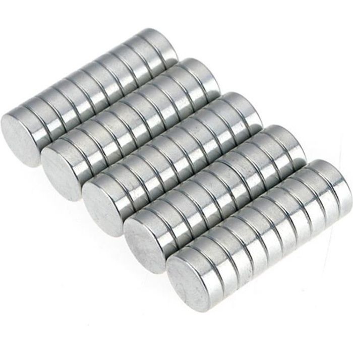 50pcs Petit Aimant Rond Cylindre 10mm X 3mm/0.39*0.12 N35 Aimant Puissant  Aimants Néodyme avec Boîte d'emballage