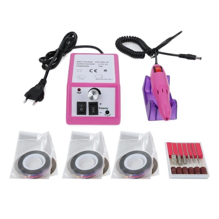 Kit Ponceuse à Ongles ROSE Polissoir Lime Nail Drill Appareil Electrique 20000RPM Professional pour Ongle Pied Manucure Pédicure