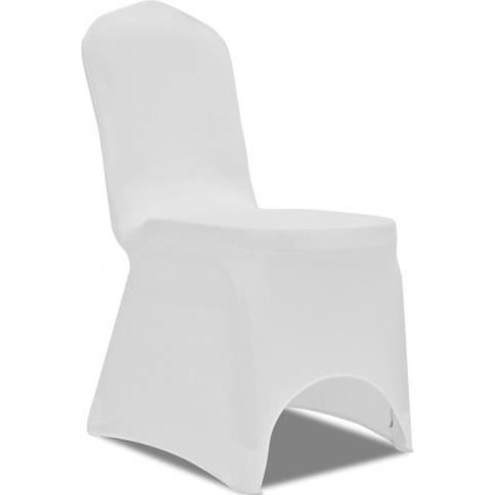 Housse blanche extensible pour chaise 50 pièces  Cdiscount Maison