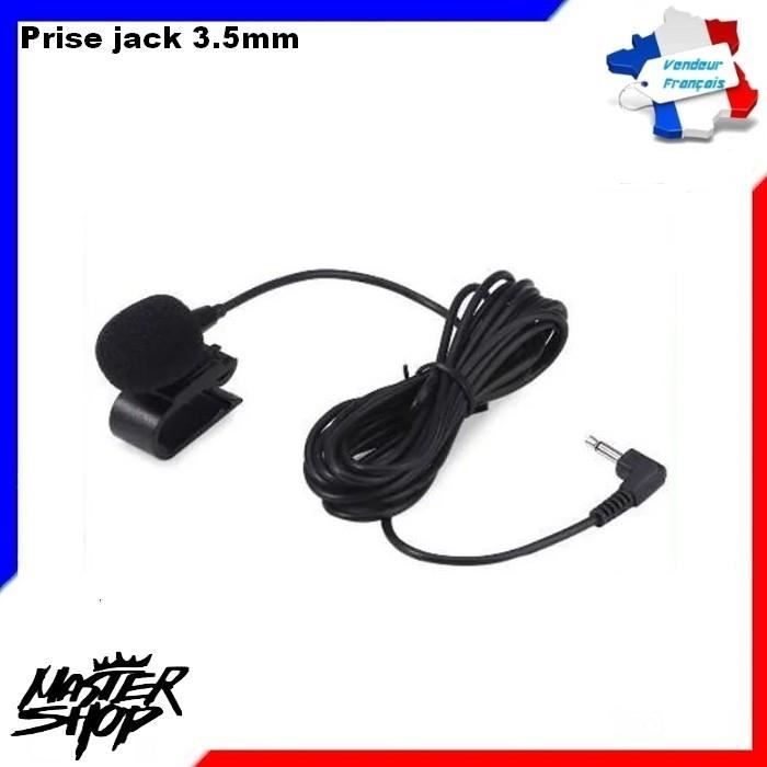 Microphone pour autoradio avec prise MIC IN jack 3.5mm bluetooth voiture gps