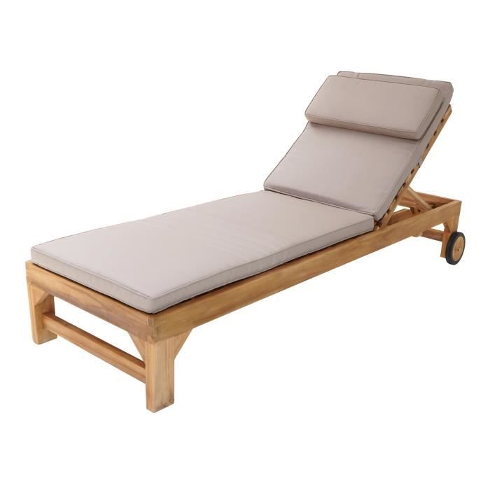 Transat Jardin - AXI - Rama - Dossier réglable - Coussin beige - Résistant aux intempéries Transat Jardin - AXI - Rama - Dossier réglable - Coussin beige - Résistant aux intempéries