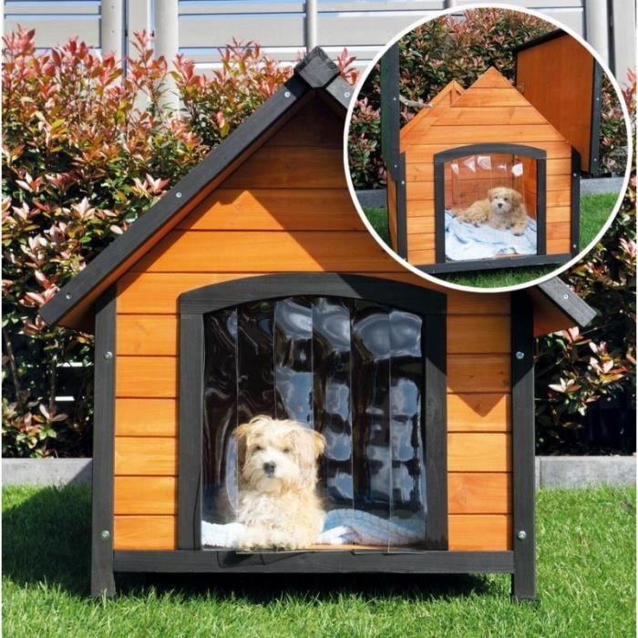 Comparer les prix de Niche Chien en bois moderne de haute qualité Luna Taille XL 97 x 111 x 101 cm