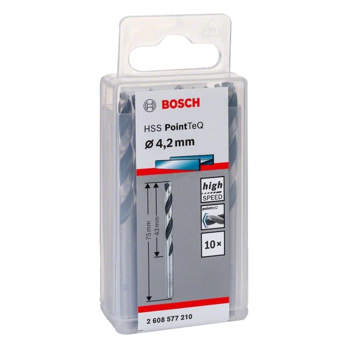 Foret À Métal Bosch 2608577210 – HSS PointTeQ 4,2 mm, Lot de 10 - vue 3