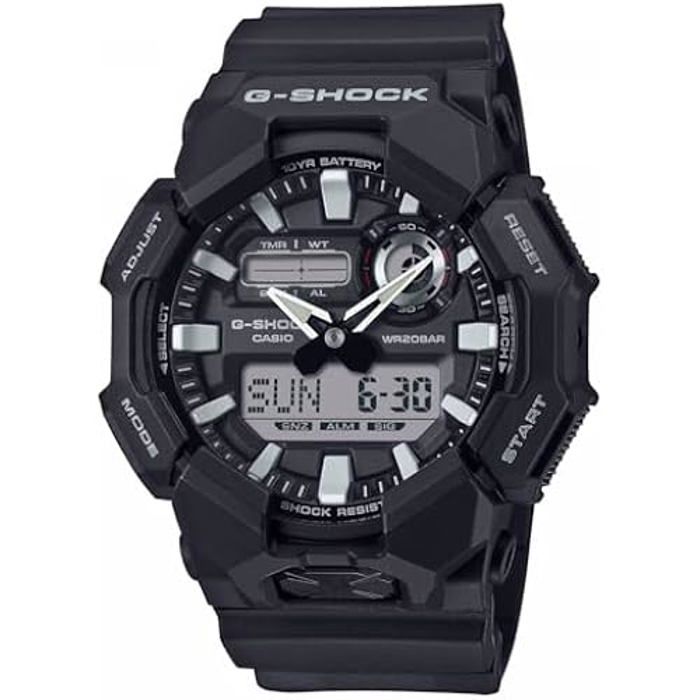 Montre - CASIO - GA-010-1AER - Noir - Résistante à 20 bars - Affichage analogique-digital