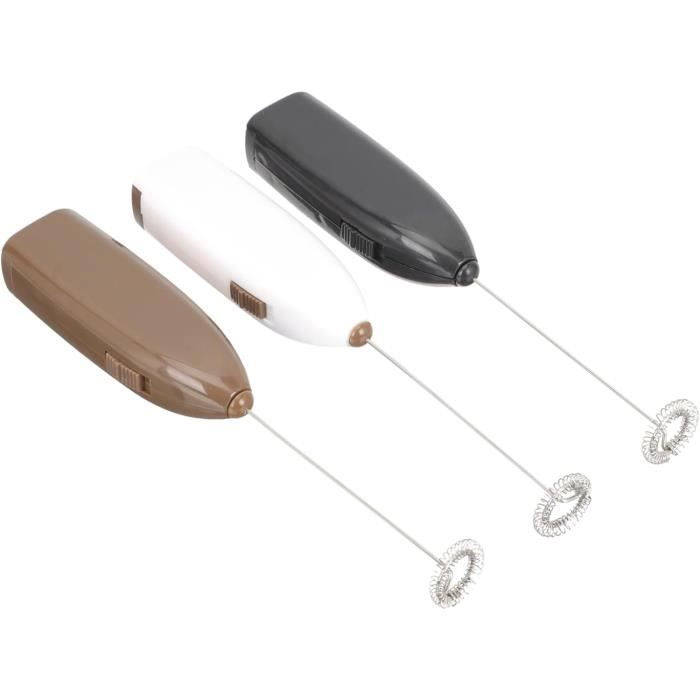 Mousseur à Main Électrique Mini - Pour Lait, Café Et Œufs - Alimenté Par Pile (Multicolore, Inox)