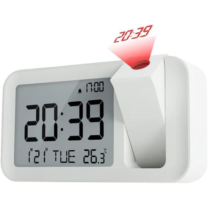 Horloge Analogique Avec Projection Lumineuse Murale, 3 Filtres